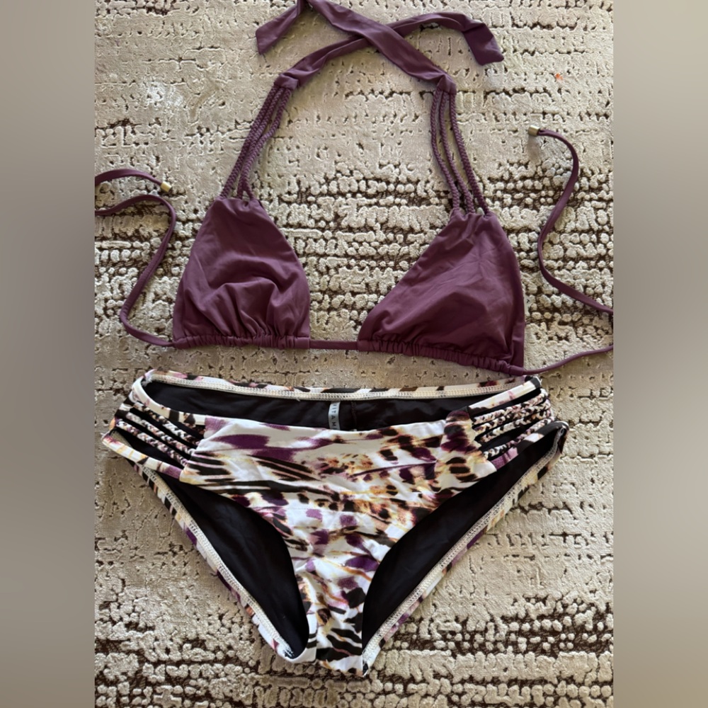 Vitamin A Purple and Animal Print Bikini